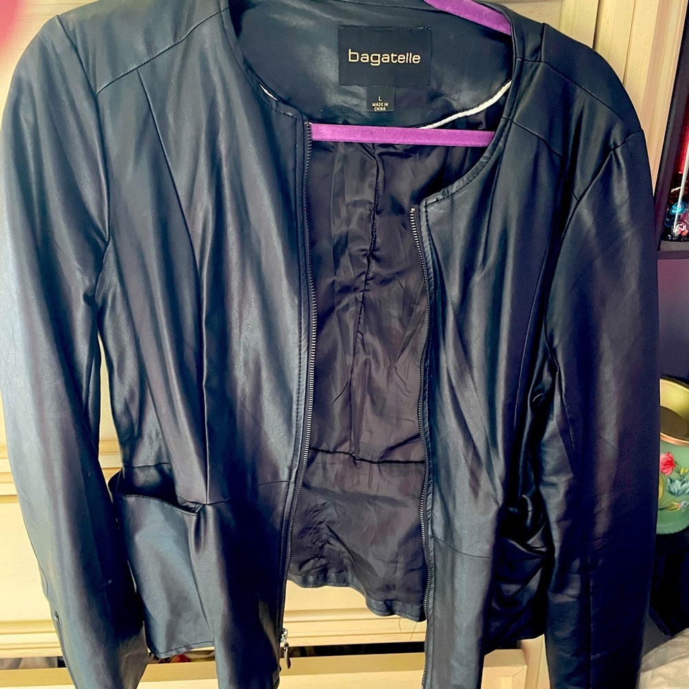 Fake leather jacket
